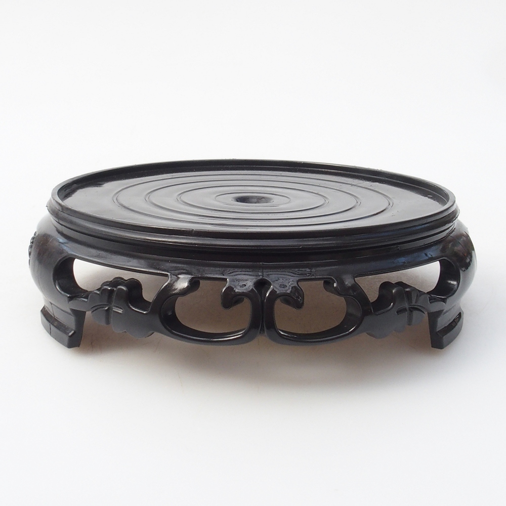 Bonsaitisch Kunststoff rund 14,5 x 14,5 x 4 cm, Farbe schwarz