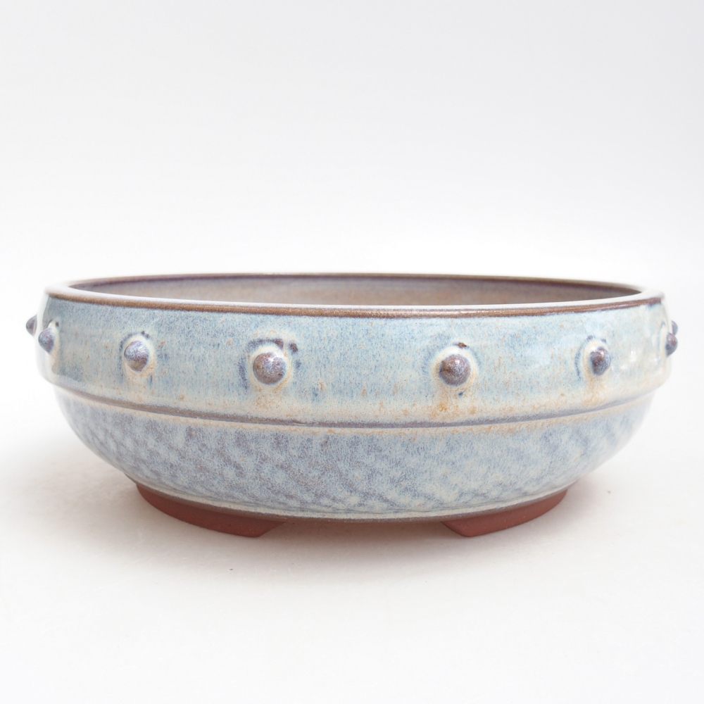 Bonsaischale aus Keramik 20 x 20 x 7 cm, Farbe blau