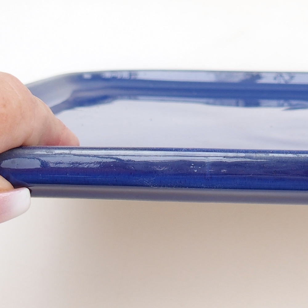 Keramikschale H20 - 26,5 x 20 x 1,5 cm - blau