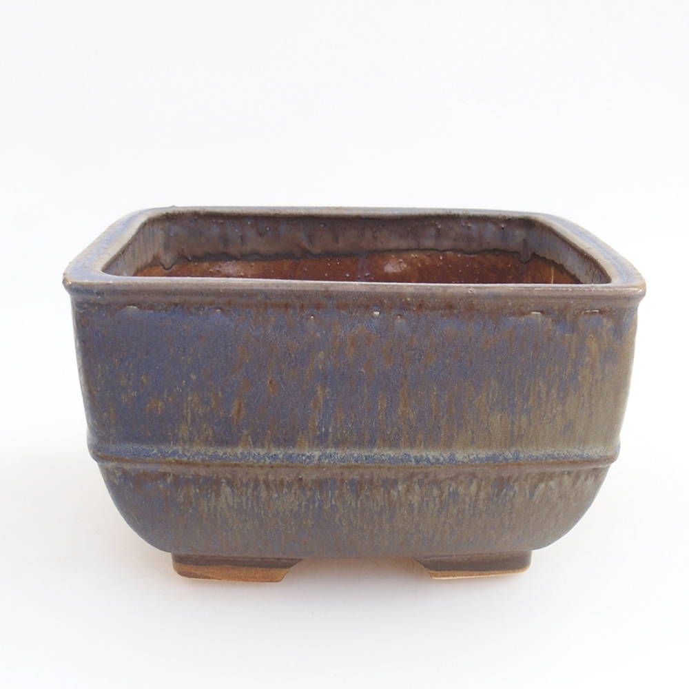 Bonsaischale aus Keramik 16 x 16 x 9 cm,  Farbe blau
