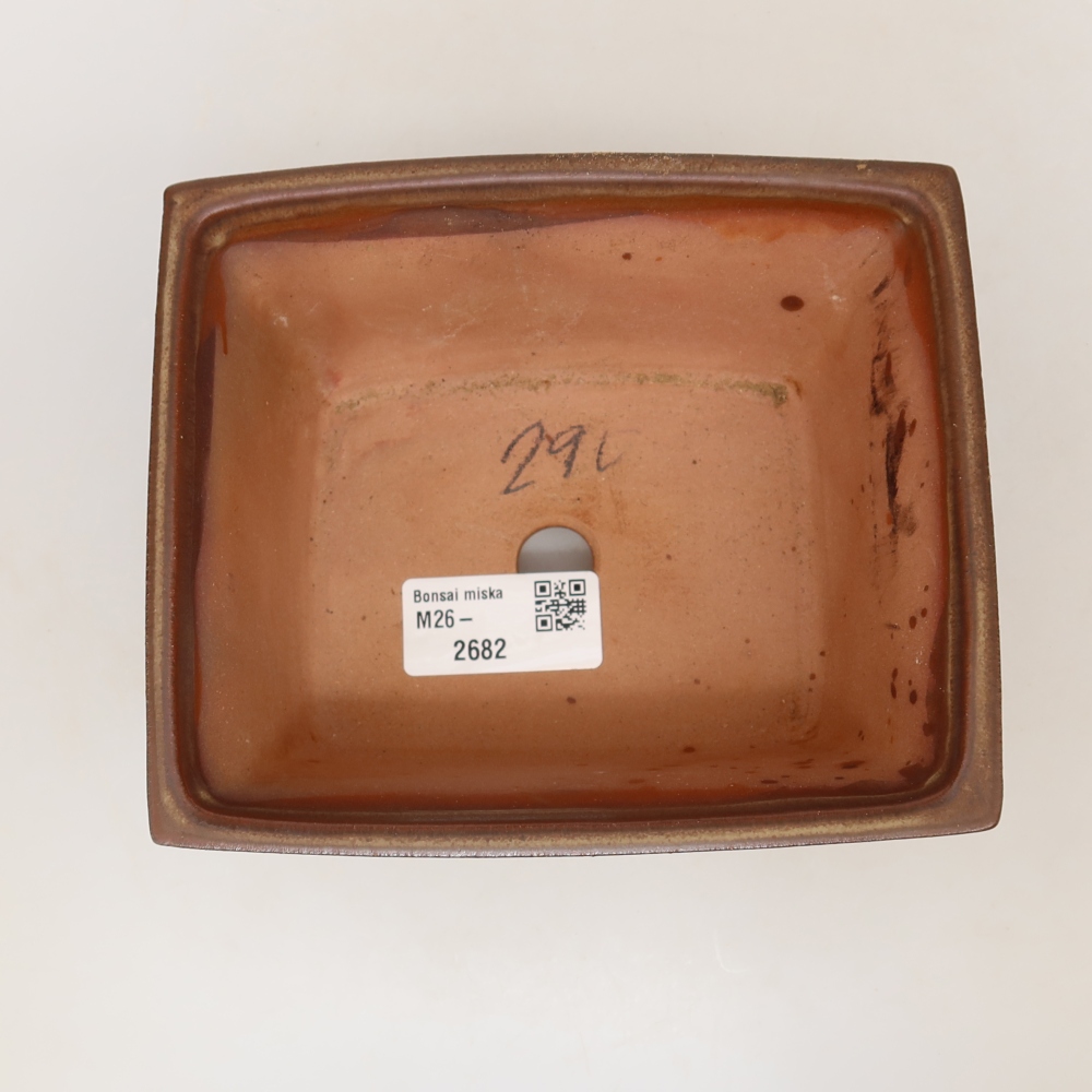 Keramikschale  14,5 x 12,5 x 7 cm, Farbe: braun