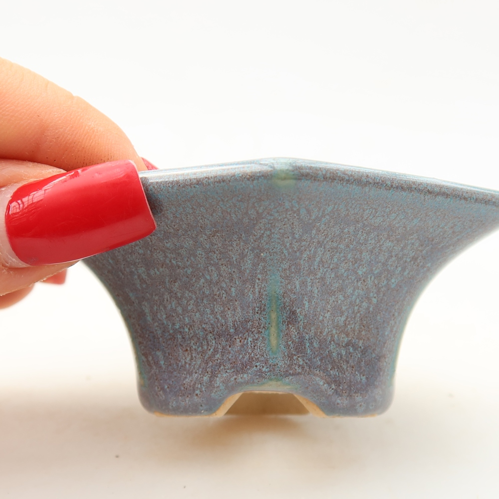 Keramik-Bonsai-Schale 8 x 7 x 3,5 cm, Farbe: grau
