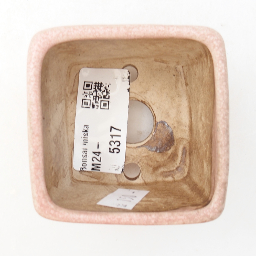 Bonsaischale aus Keramik 6 x 6 x 4,5 cm, Rose Farbe