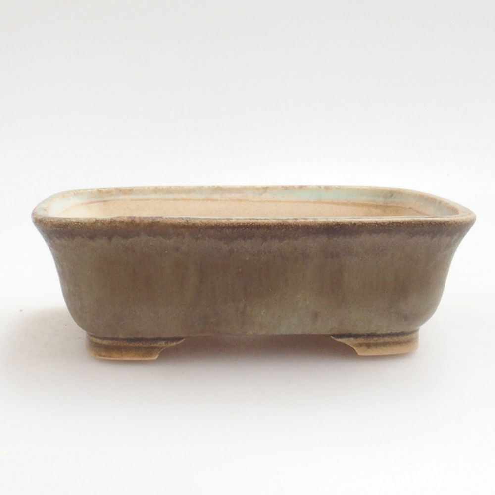 Bonsaischale aus Keramik 14,5 x 12 x 4,5 cm, Farbe Grün