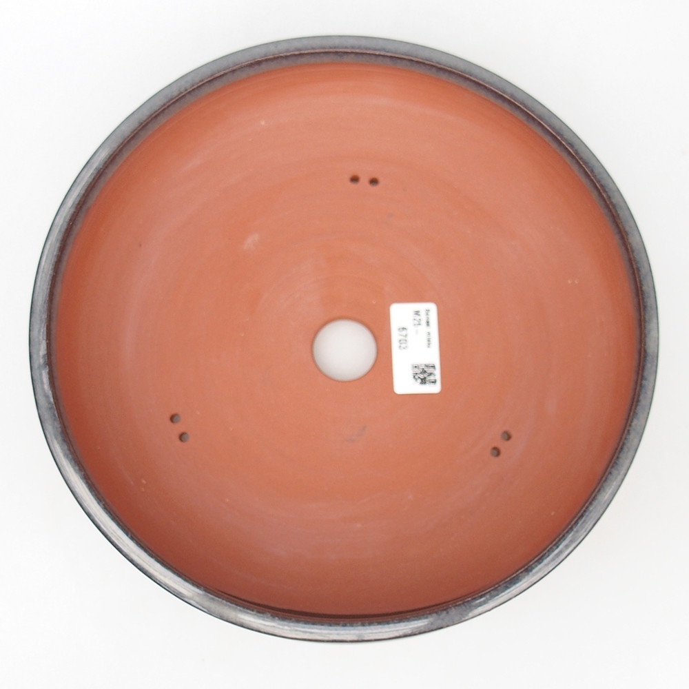 Bonsaischale aus Keramik 25 x 25 x 6 cm, grau