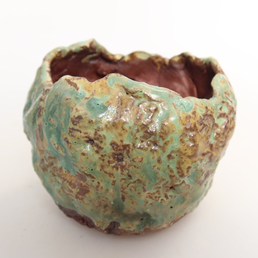 Keramikschale  7,5 x 7 x 6,5 cm, Farbe: grün