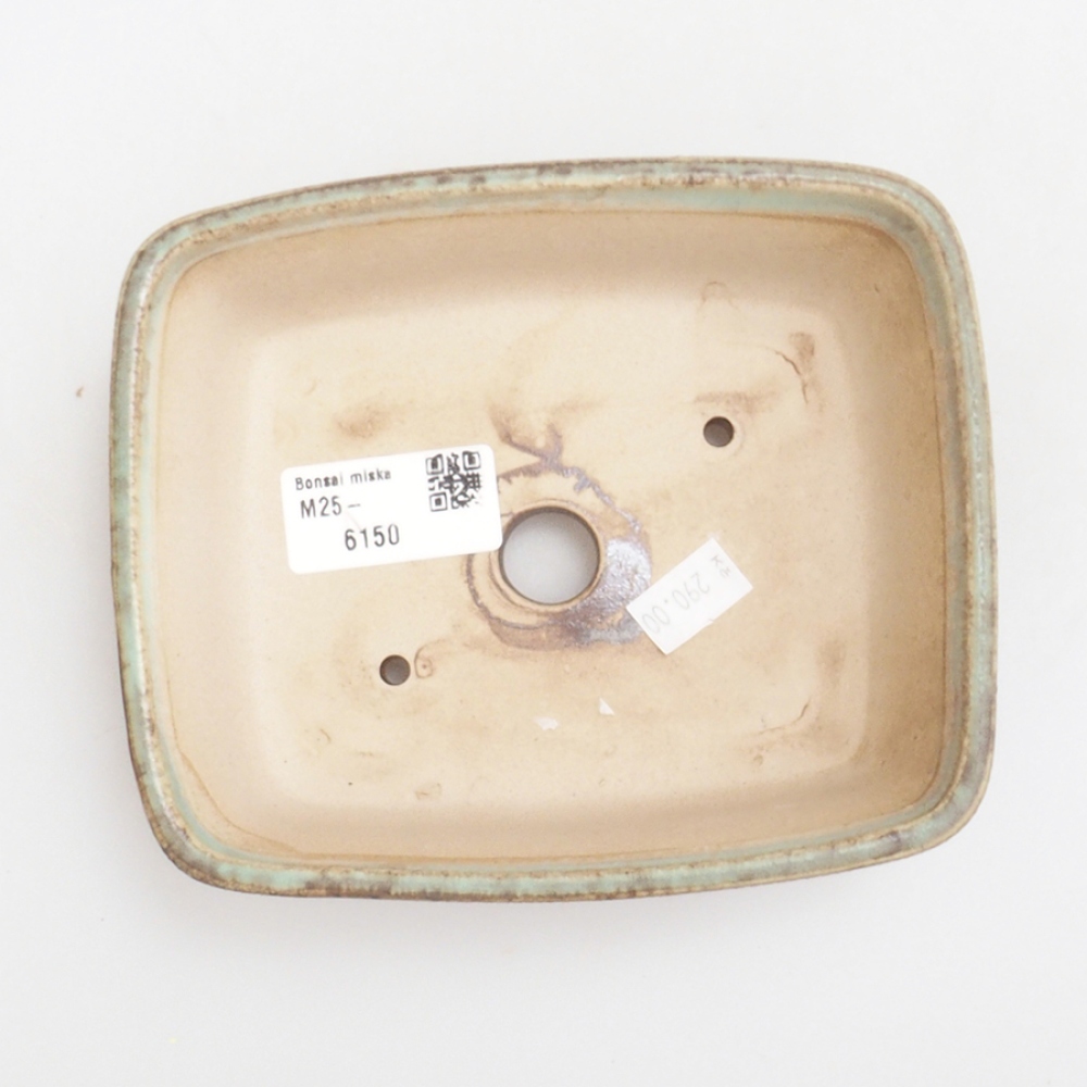 Bonsaischale aus Keramik 14,5 x 12 x 4,5 cm, Farbe Grün