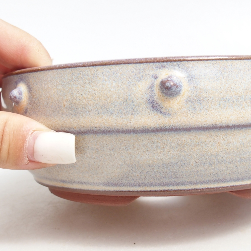 Bonsaischale aus Keramik 16 x 16 x 5,5 cm, Farbe blau
