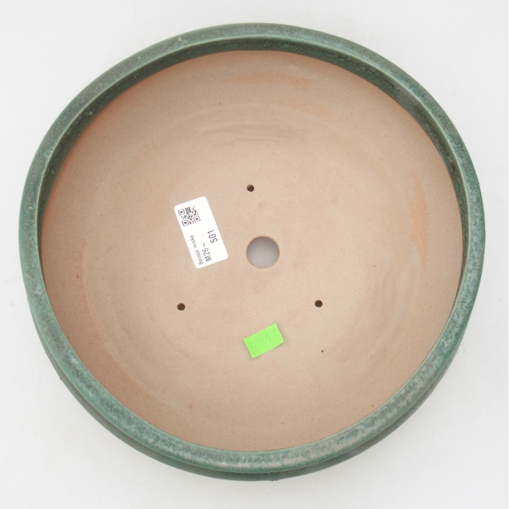 Bonsaischale aus Keramik 24 x 24 x 8 cm, grün