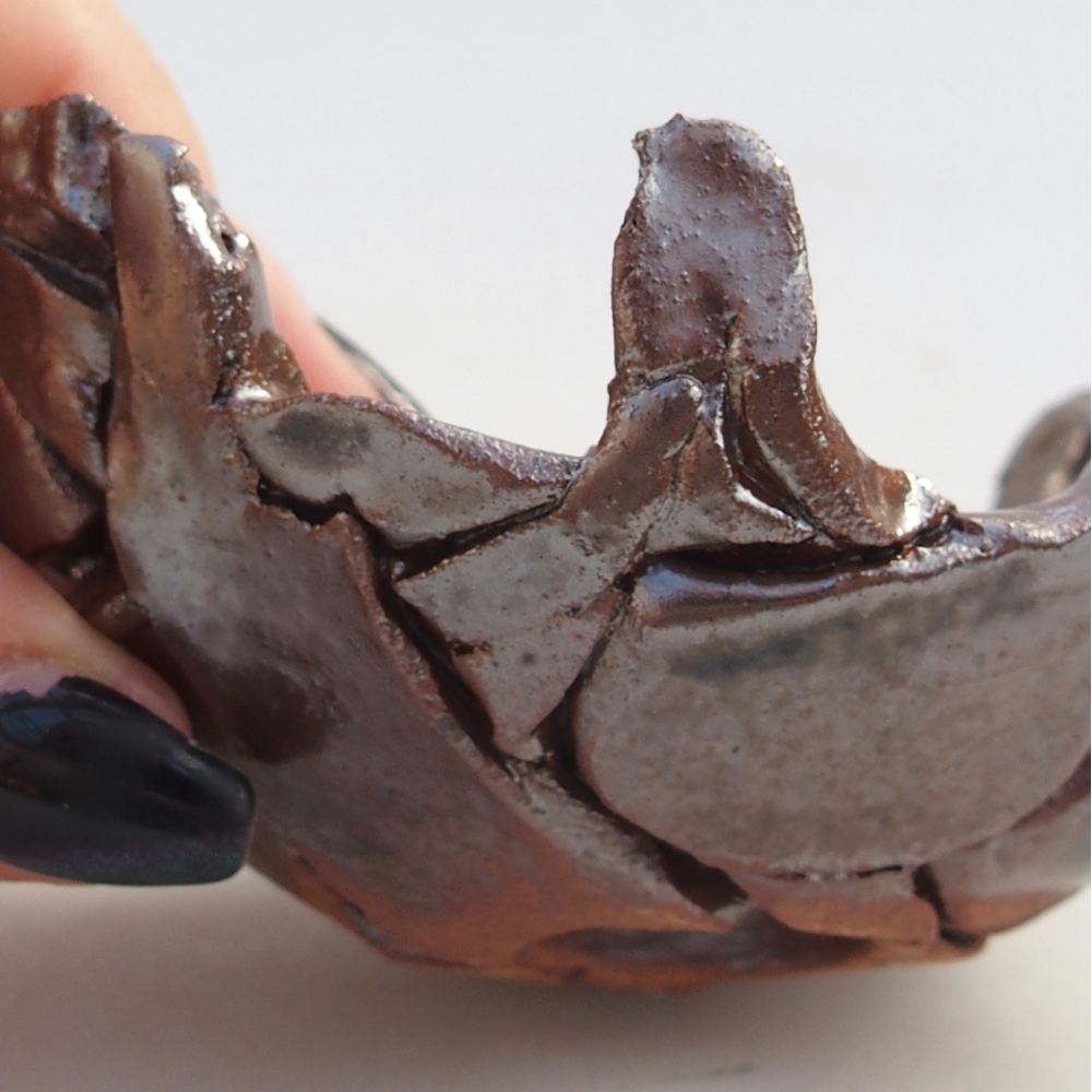 Keramikschale 9 x 8 x 5 cm , Farbe braun