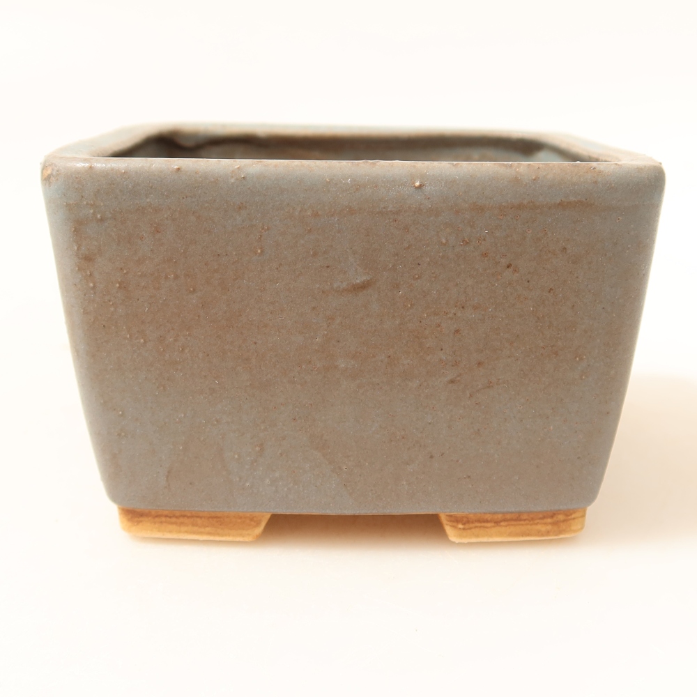 Bonsaischale aus Keramik 8,5 x 8,5 x 5,5 cm, Farbe blau