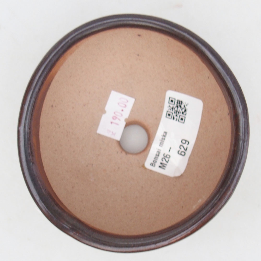 Bonsaischale aus Keramik 9,5 x 9,5 x 5 cm, braun