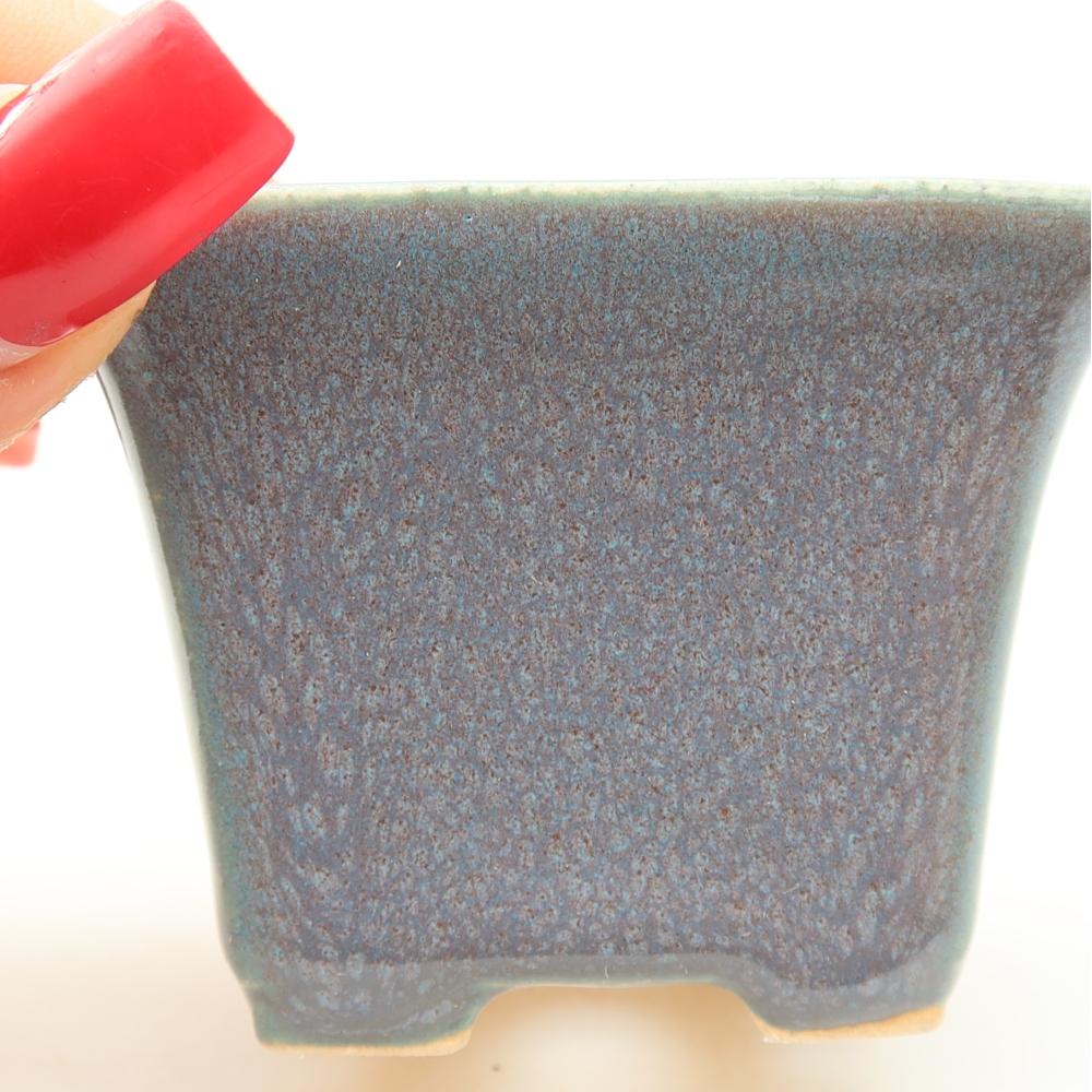 Keramik-Bonsai-Schale, 6,5 × 6,5 × 5 cm, Farbe: Grau