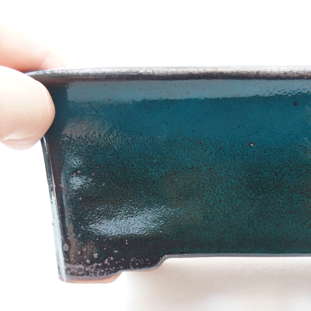 Keramik-Bonsaischale 18 x 14 x 7,5 cm, Farbe Grün