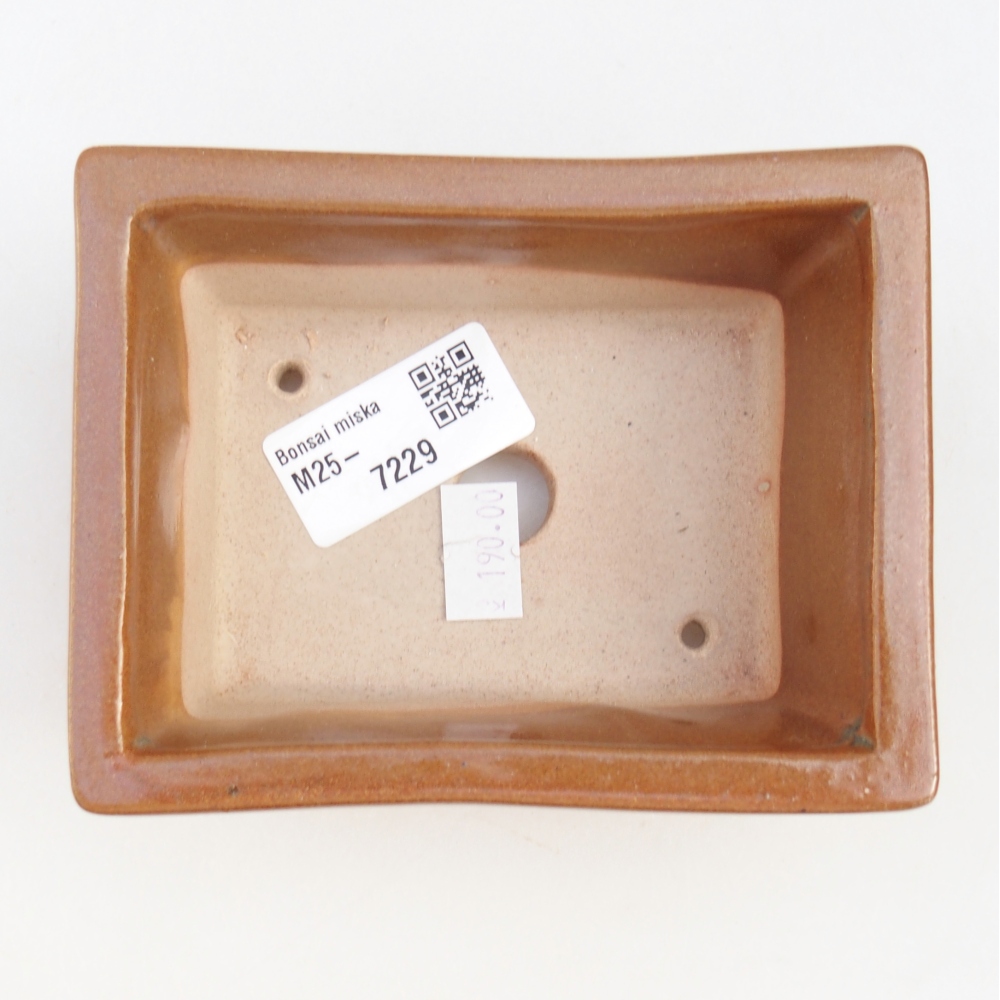 Bonsaischale aus Keramik 11,5 x 9 x 4,5 cm, braun