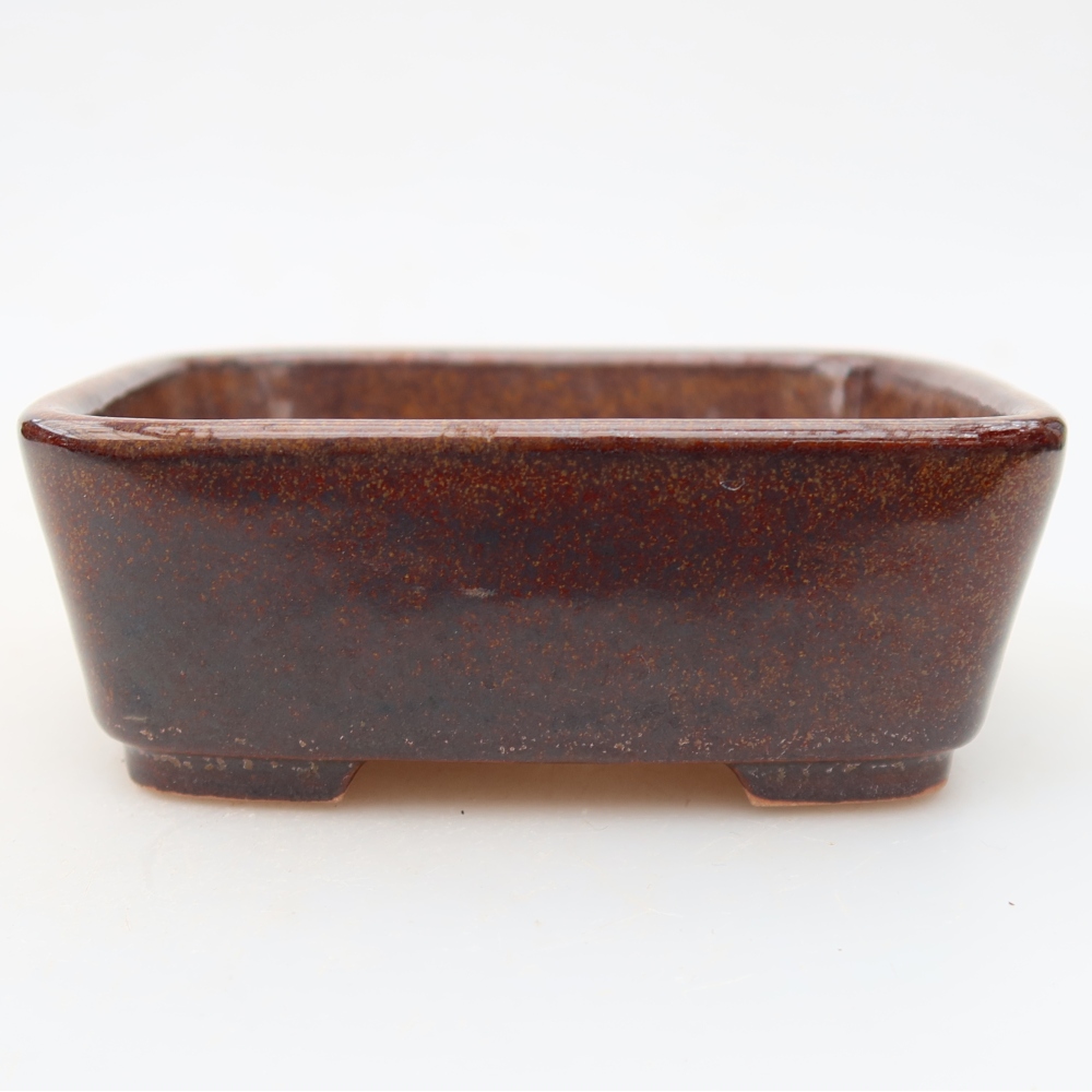 Bonsaischale aus Keramik 10 x 8 x 3,5 cm, braun