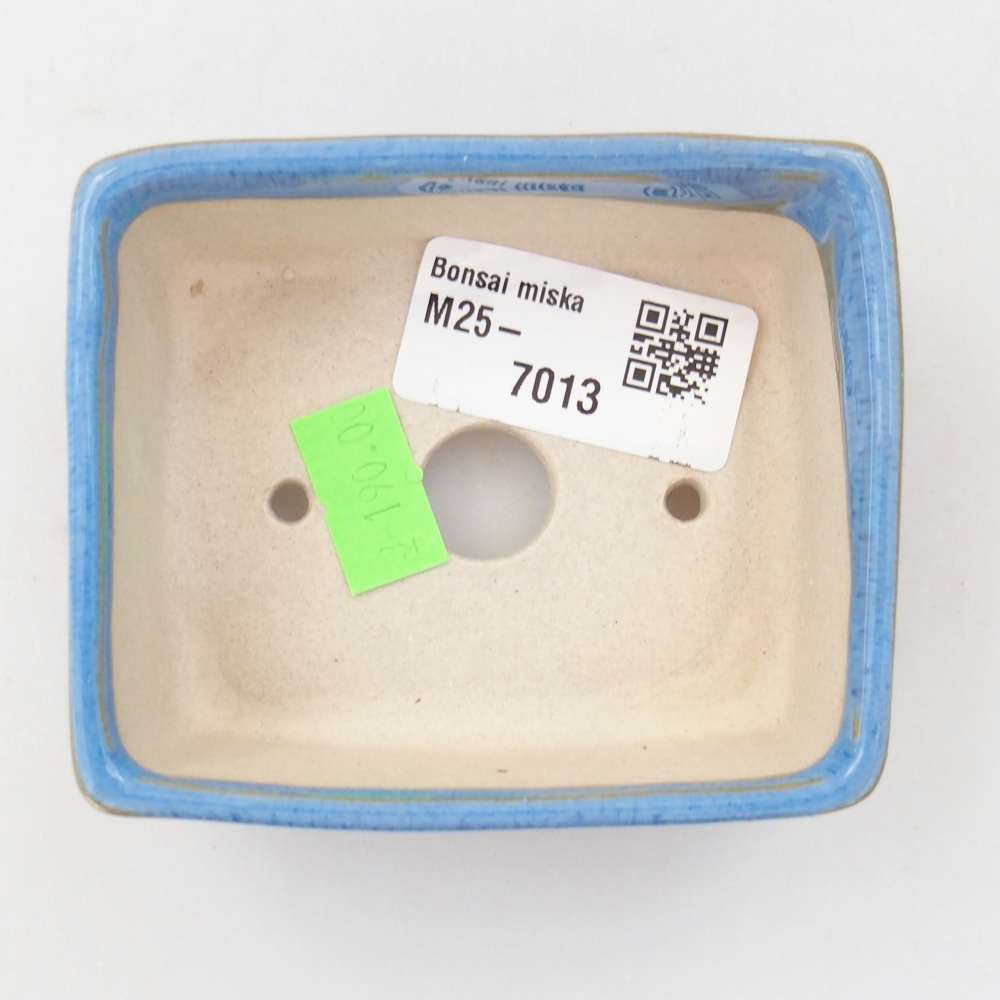 Bonsaischale aus Keramik 8,5 x 7 x 3,5 cm, Farbe blau