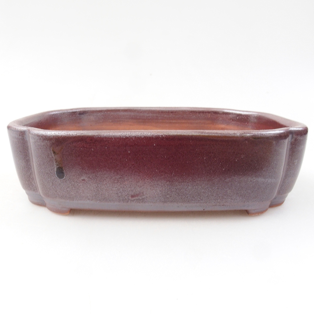 Keramik-Bonsaischale 15 x 11,5 x 4,5 cm, Farbe braun