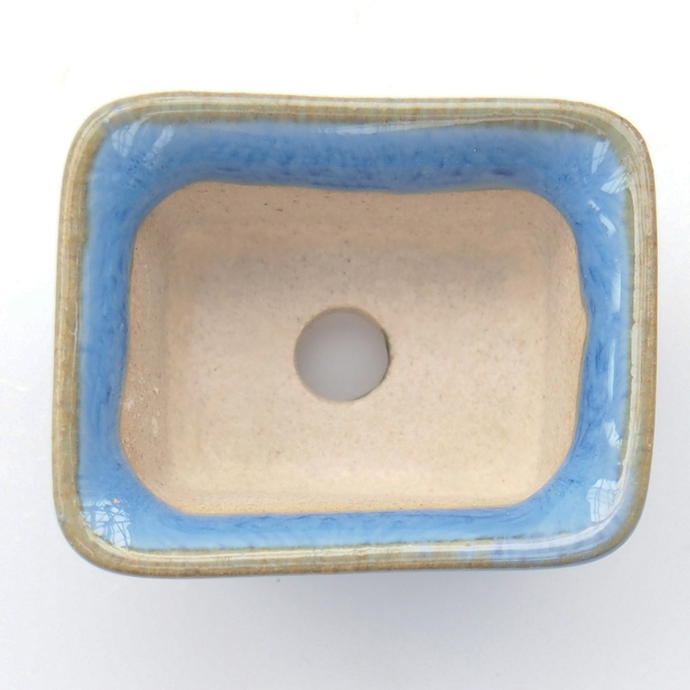 Mini-Bonsaischale 3 x 2,5 x 2 cm, Farbe blau