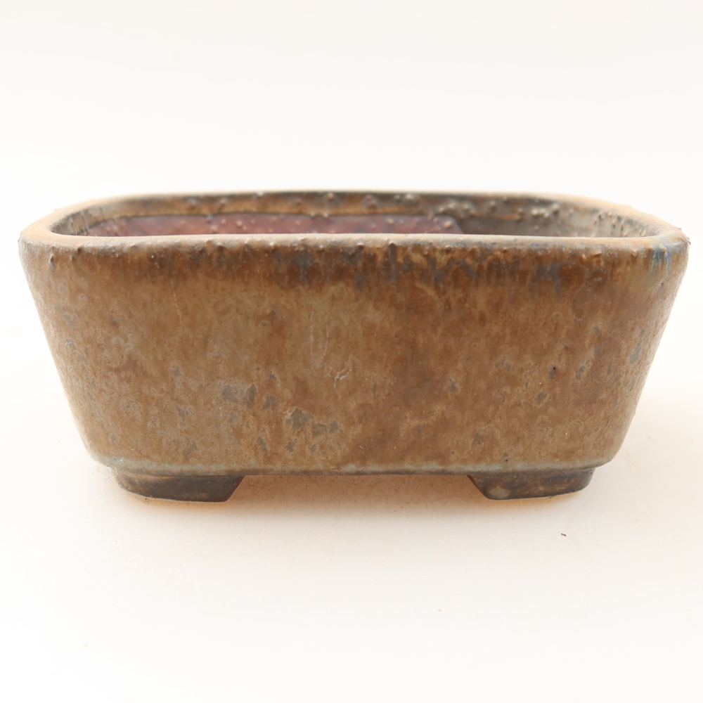 Bonsaischale aus Keramik 10 x 8,5 x 4 cm, braun