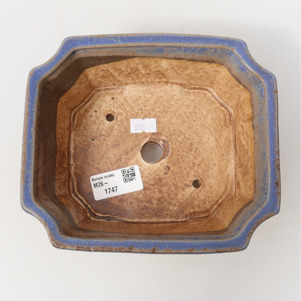 Bonsai-Schale aus Keramik, 18 x 15 x 6 cm, Farbe: Blau