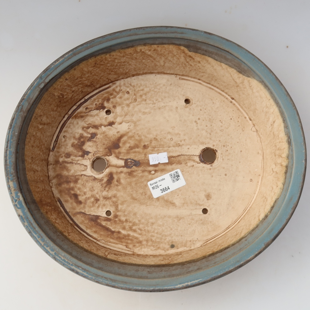 Keramik-Bonsai-Schale 31 x 28,5 x 7 cm, Farbe: Blau
