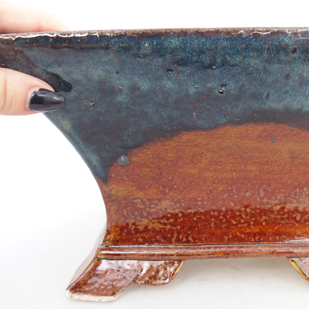 Bonsaischale aus Keramik 24 x 24 x 14 cm, braun