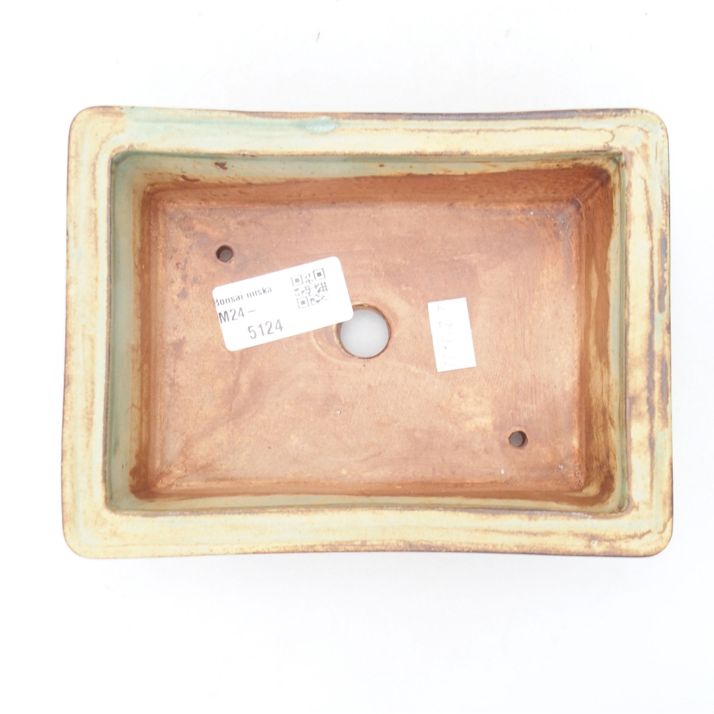 Keramik-Bonsaischale 16 x 11,5 x 5,5 cm, Farbe Grün