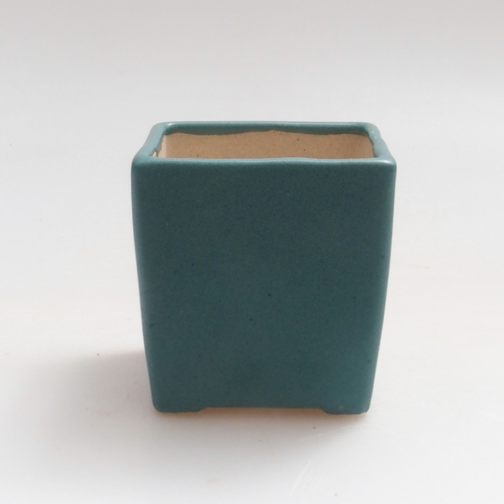 Keramik Bonsai Schale 4,5 x 4,5 x 5 cm, Farbe blau