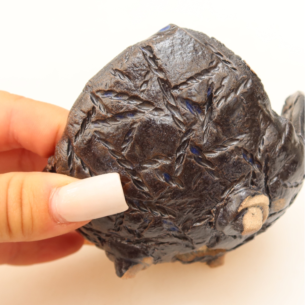 Keramikschale  10 x 9,5 x 6 cm, Farbe: Schwarzblau