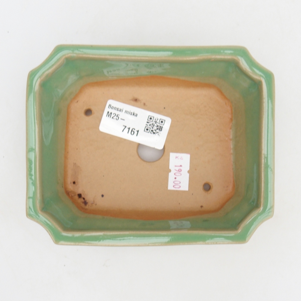 Bonsaischale aus Keramik 13 x 10,5 x 4 cm, grün
