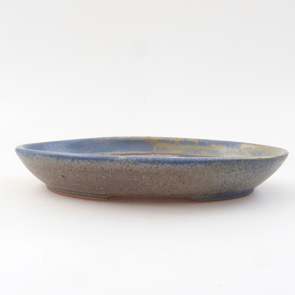 Keramik-Bonsaischale 15,5 x 11 x 3 cm, Farbe blau