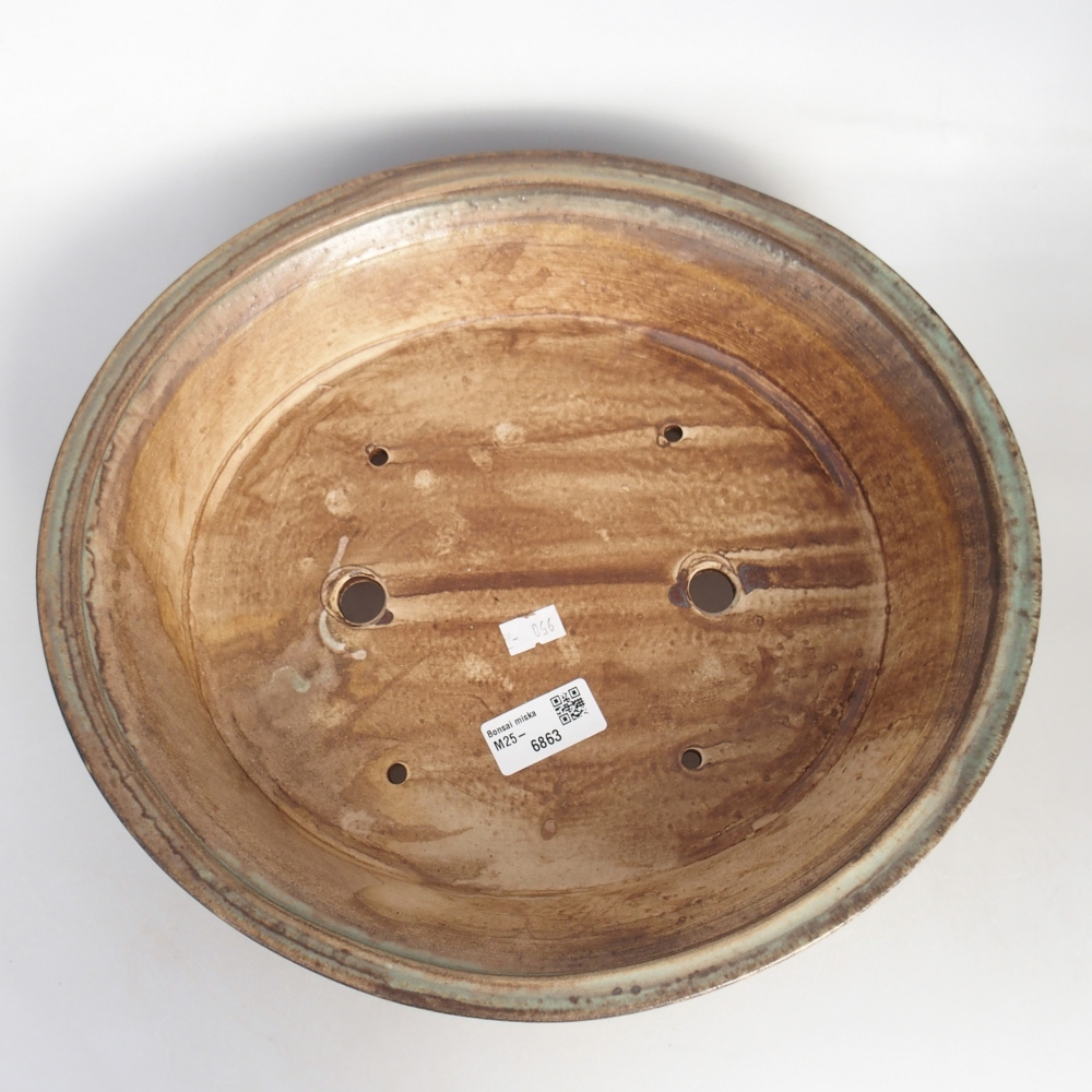 Bonsaischale aus Keramik 32 x 29 x 7 cm, grün