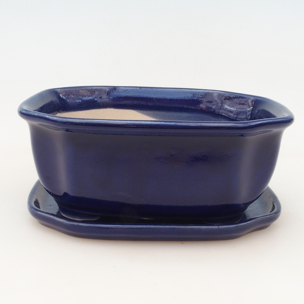 Bonsai-Schale + Untertasse H32 – Blau