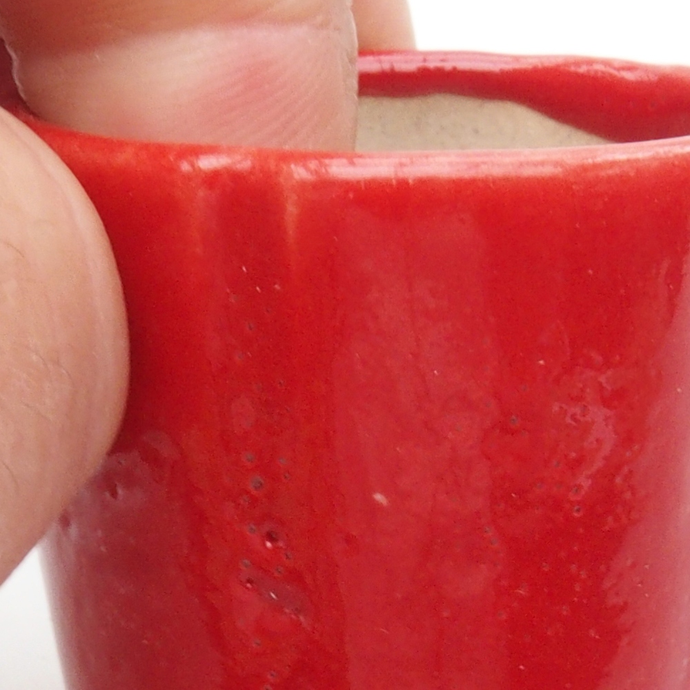 Mini-Bonsaischale  3 x 3 x 5,5 cm, Farbe rot