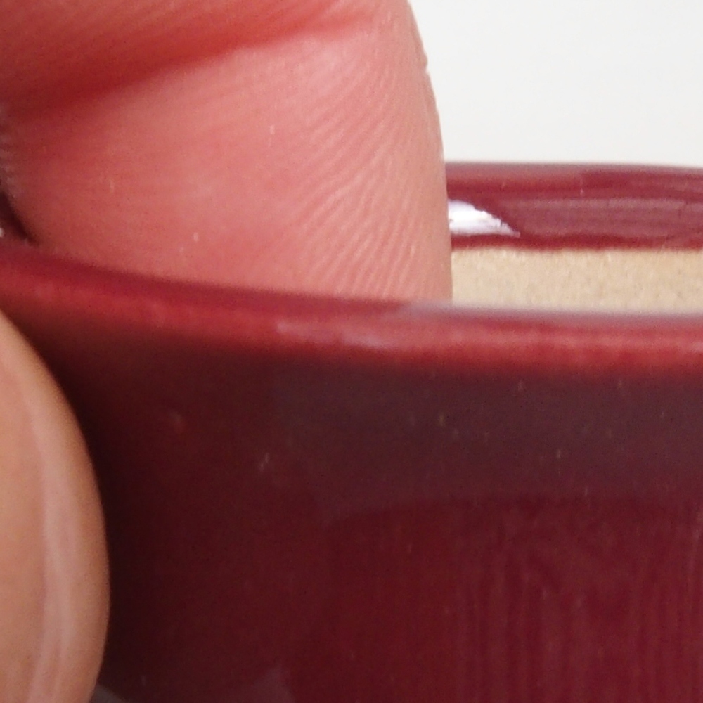 Mini-Bonsaischale 4,5 x 4,5 x 2,5 cm, Farbe Burgunder