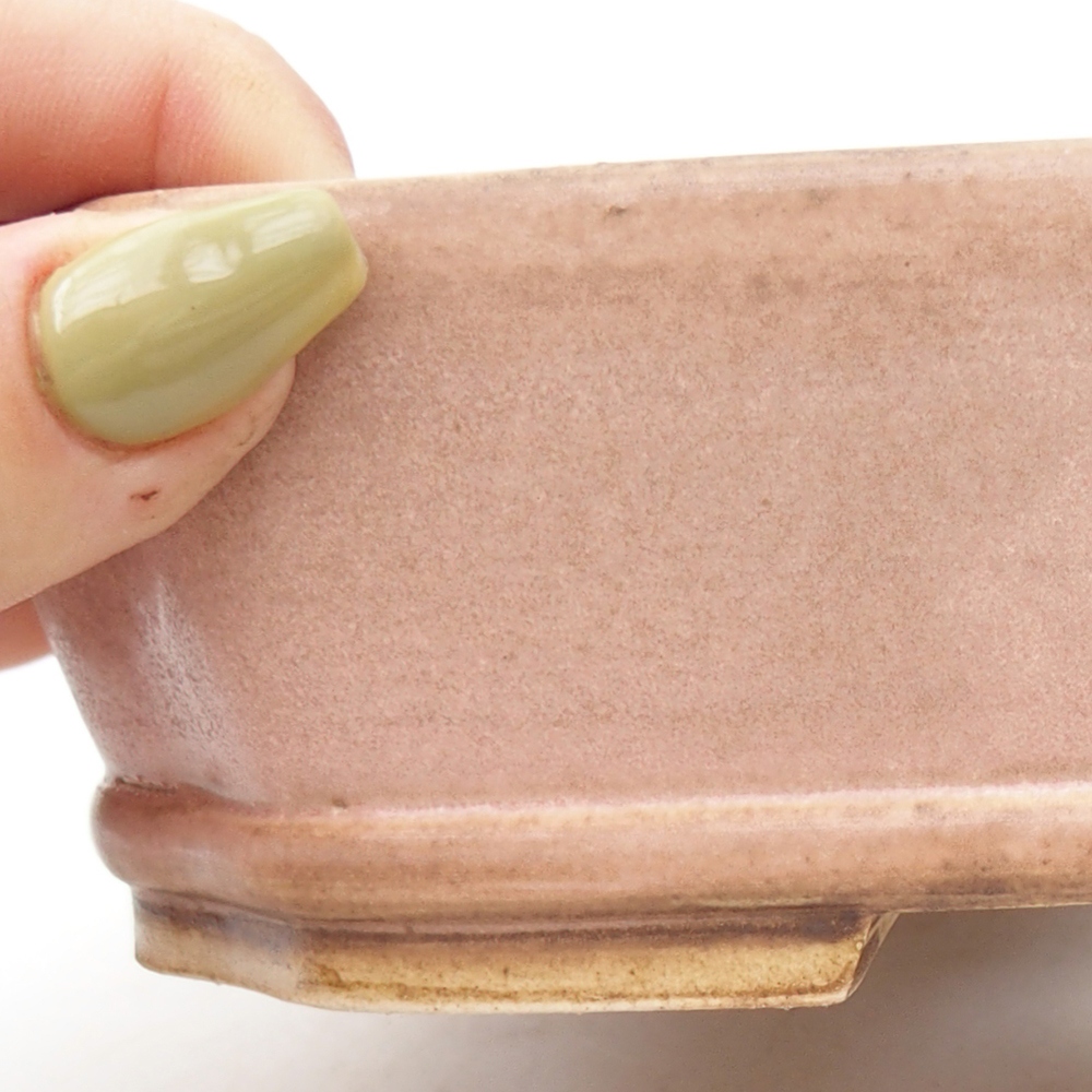 Keramik-Bonsaischale 17 x 14,5 x 5 cm, Farbe rosa