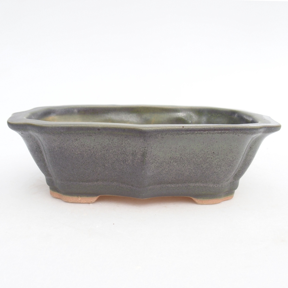Keramik-Bonsaischale  15,5 x 11,5 x 4,5 cm, Farbe Grün