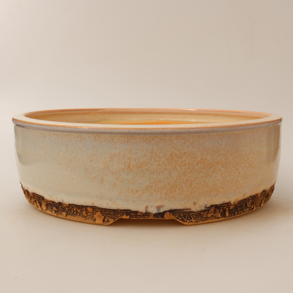 Keramik-Bonsai-Schale, 28 x 28 x 8 cm, Farbe: Beige