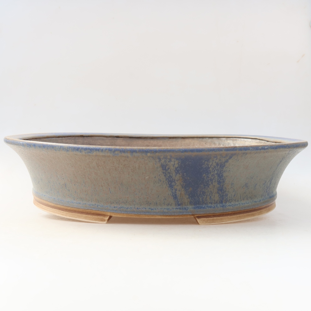 Keramik-Bonsai-Schale 31 x 28,5 x 7 cm, Farbe: Blau
