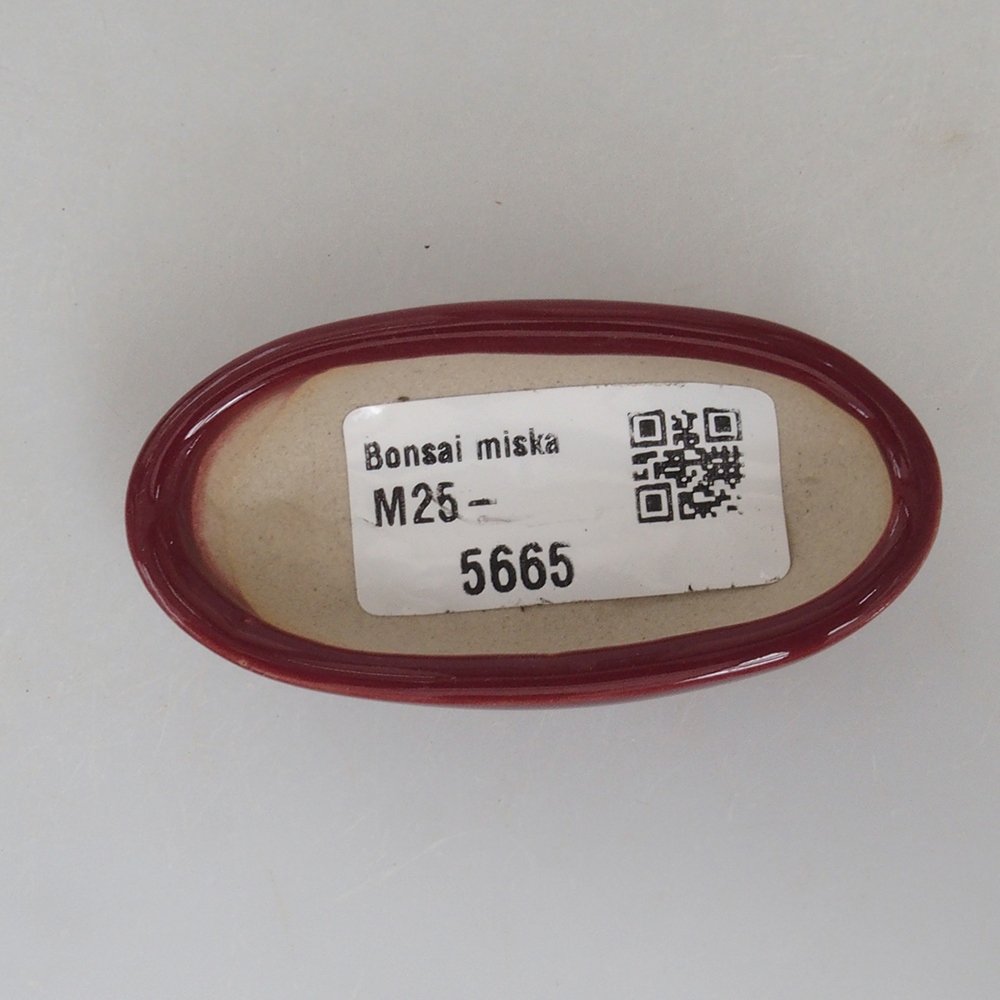 Mini-Bonsaischale 7 x 3 x 2 cm, Farbe Burgunder
