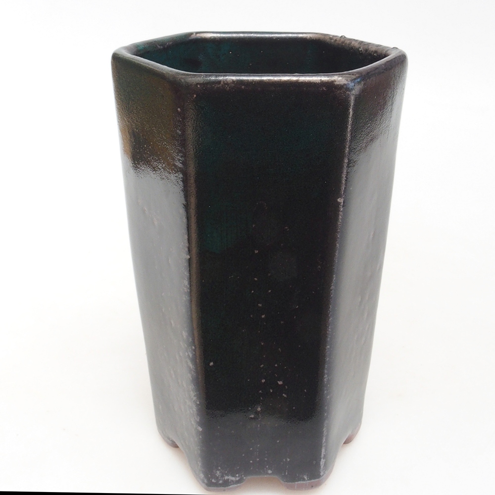 Keramik-Bonsaischale 9,5 x 8,5 x 14,5 cm, Farbe Grün