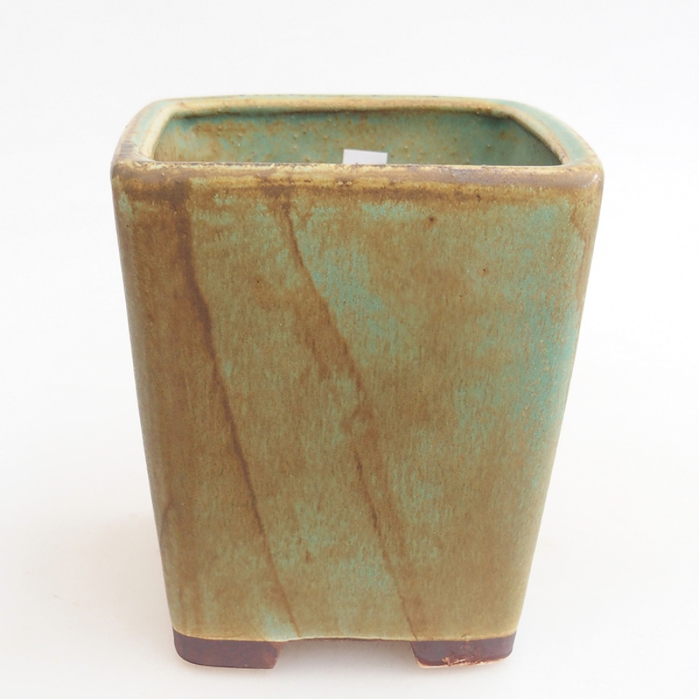 Bonsaischale aus Keramik 10 x 10 x 12 cm, grün