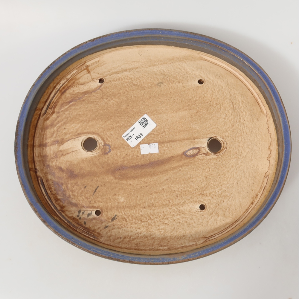 Keramik-Bonsai-Schale, 30,5 x 26,5 x 4 cm, Farbe: Blau