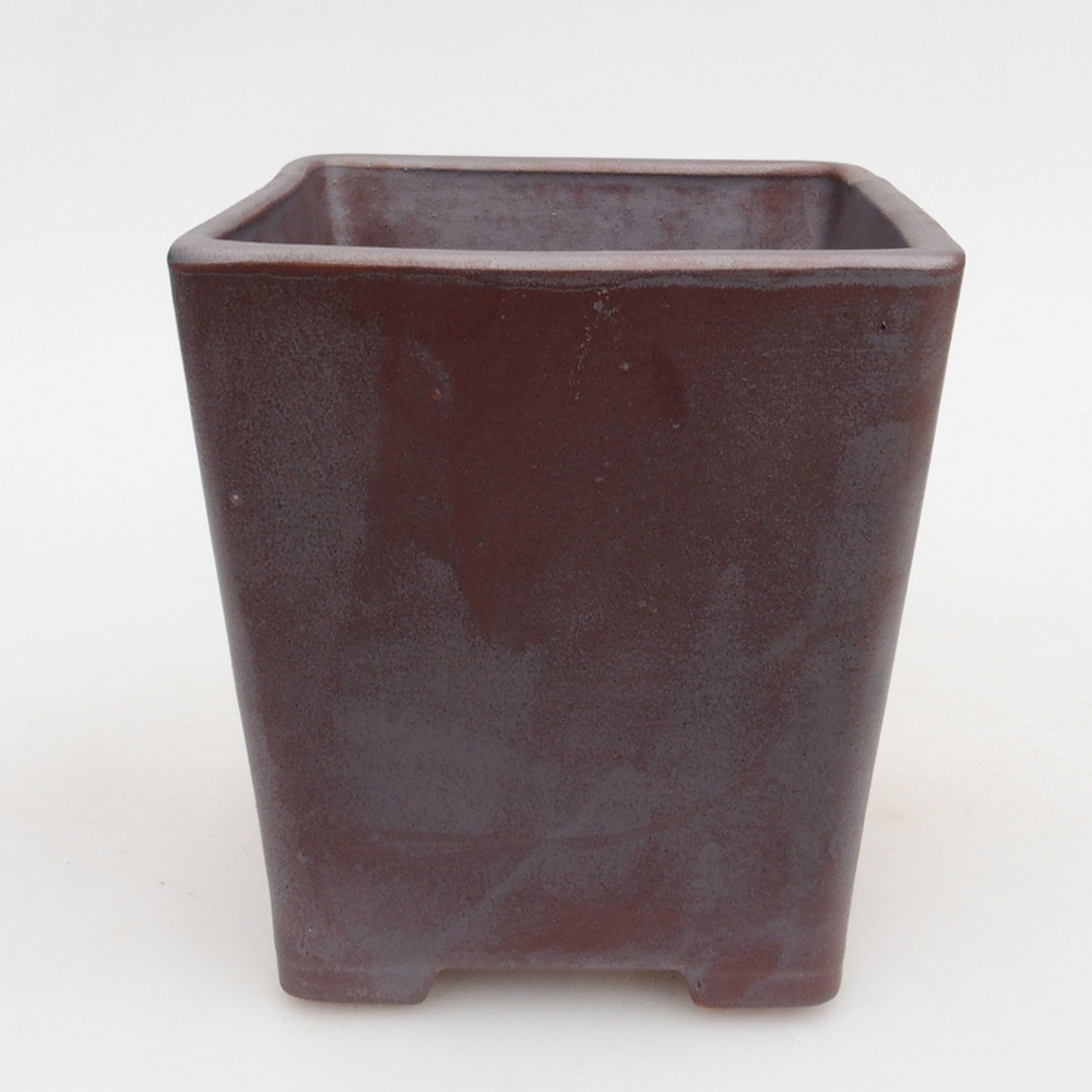 Keramik-Bonsaischale 10,5 x 10,5 x 10,5 cm, Farbe metallishe