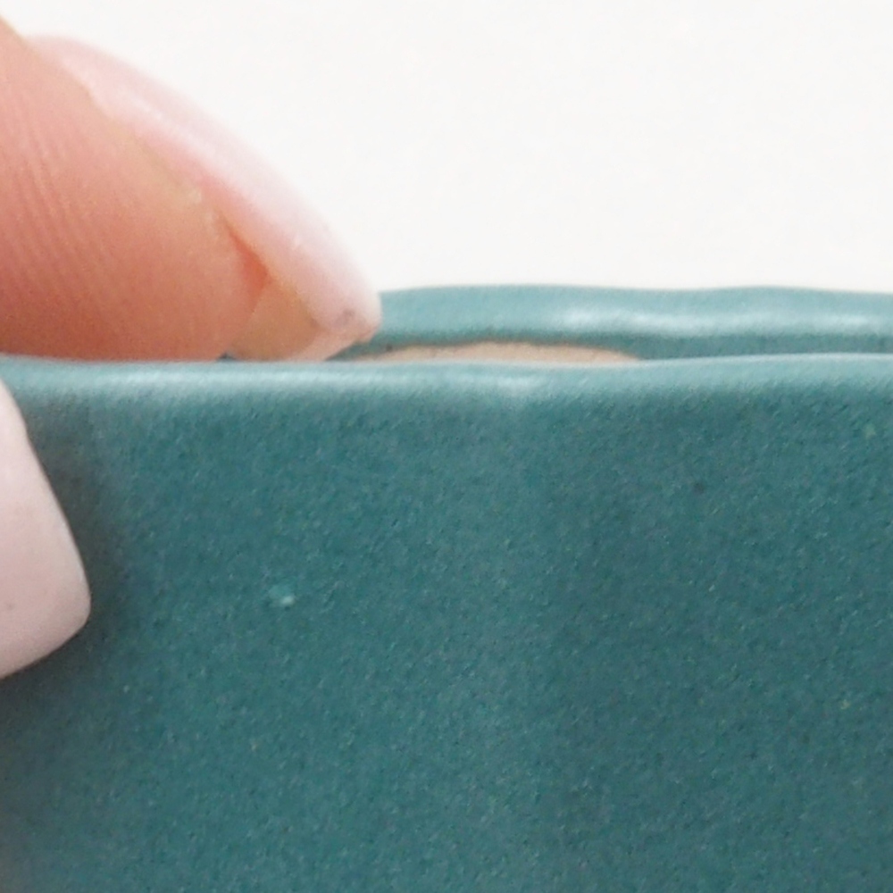 Keramik Bonsai Schale 3 x 4,5 x 2,5 cm, Farbe blau