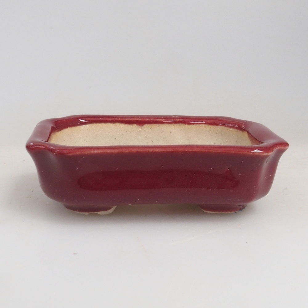 Mini-Bonsaischale 5,5 x 3,5 x 1,5 cm, Farbe Burgunder