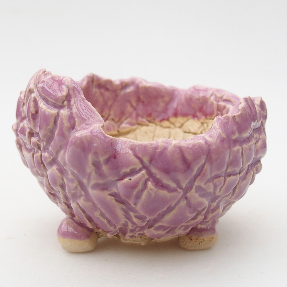 Keramikschale 9 x 9 x 6,5 cm , Farbe lila