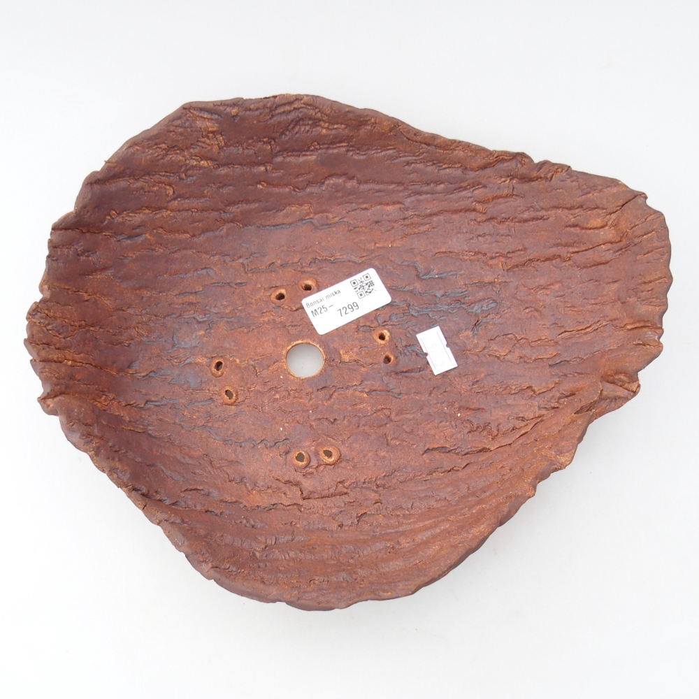 Keramikschale 28 x 22,5 x 7 cm , Farbe braun