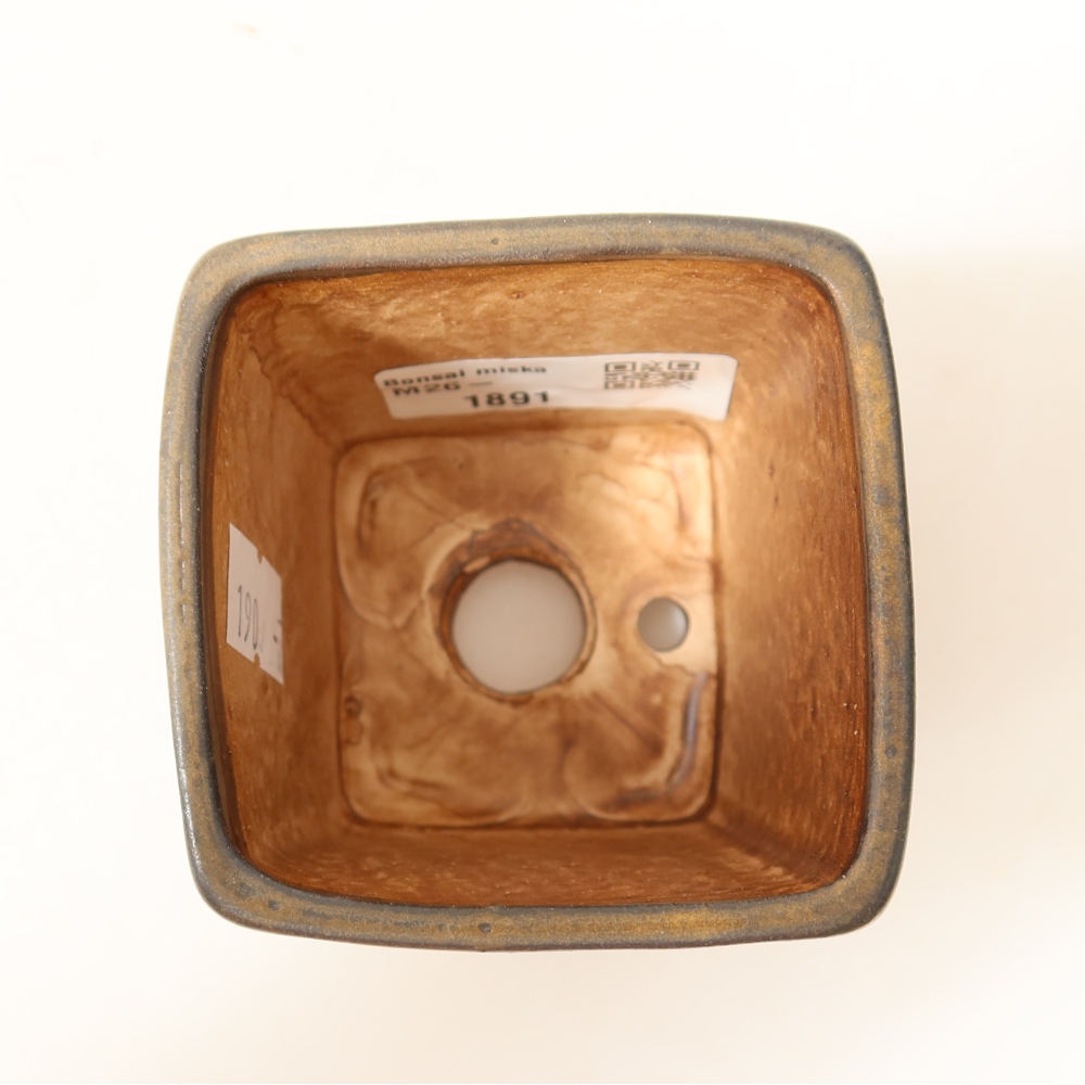 Bonsaischale aus Keramik 6,5 x 6,5 x 7 cm, braun
